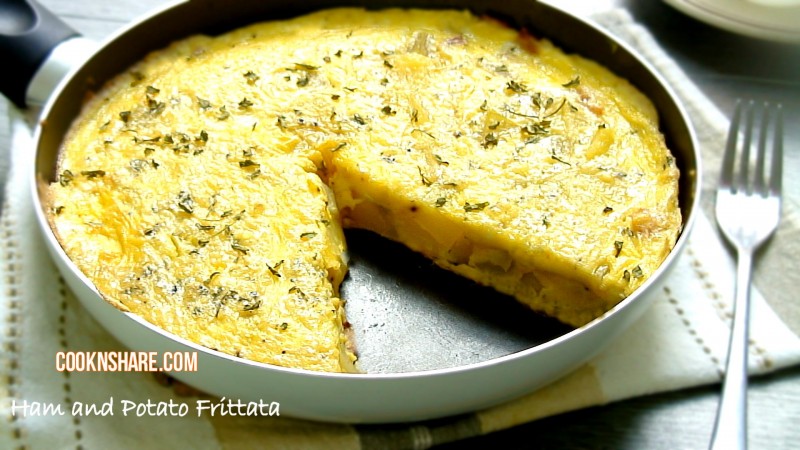 ham and potato frittata