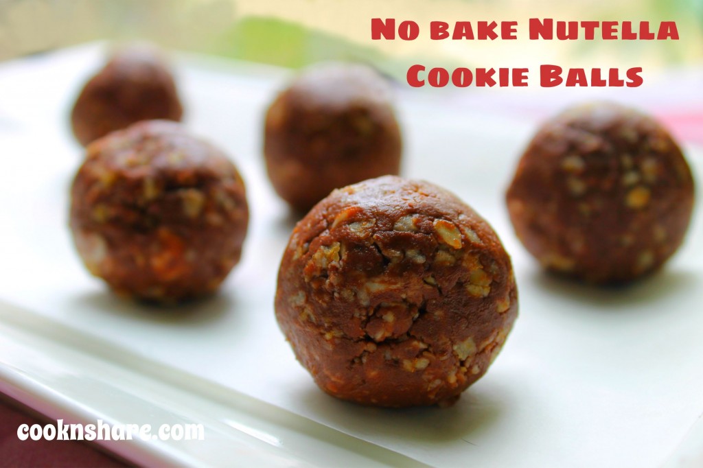 No Bake Nutella Cookie Balls 4 Ingredients Cook n' Share World Cuisines