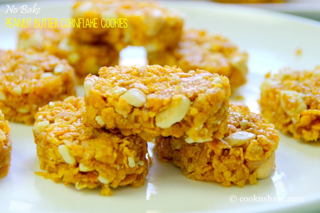 No Bake Peanut Butter Corn Flakes Cookies Cook n' Share World Cuisines