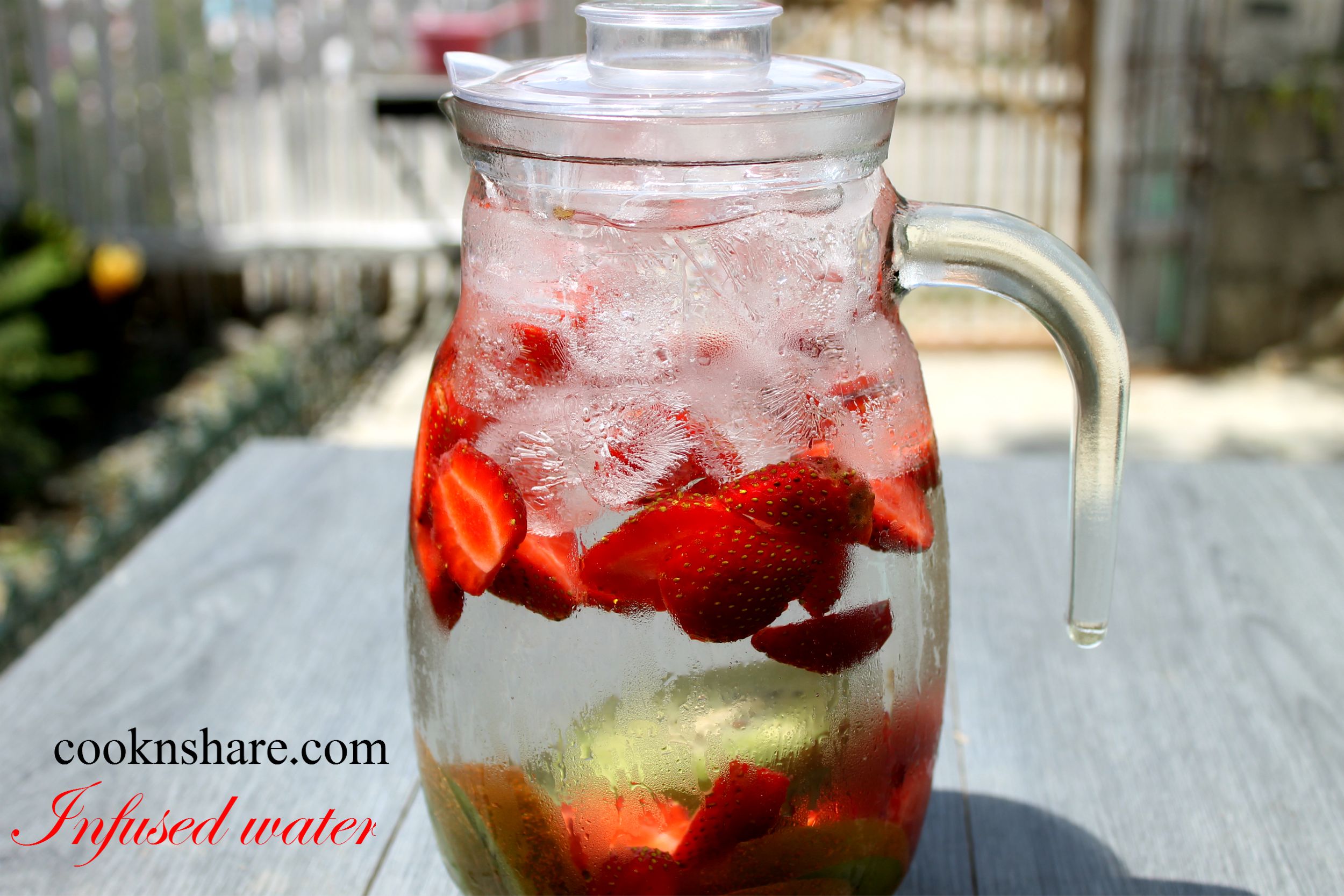 Strawberry and kiwi infused water