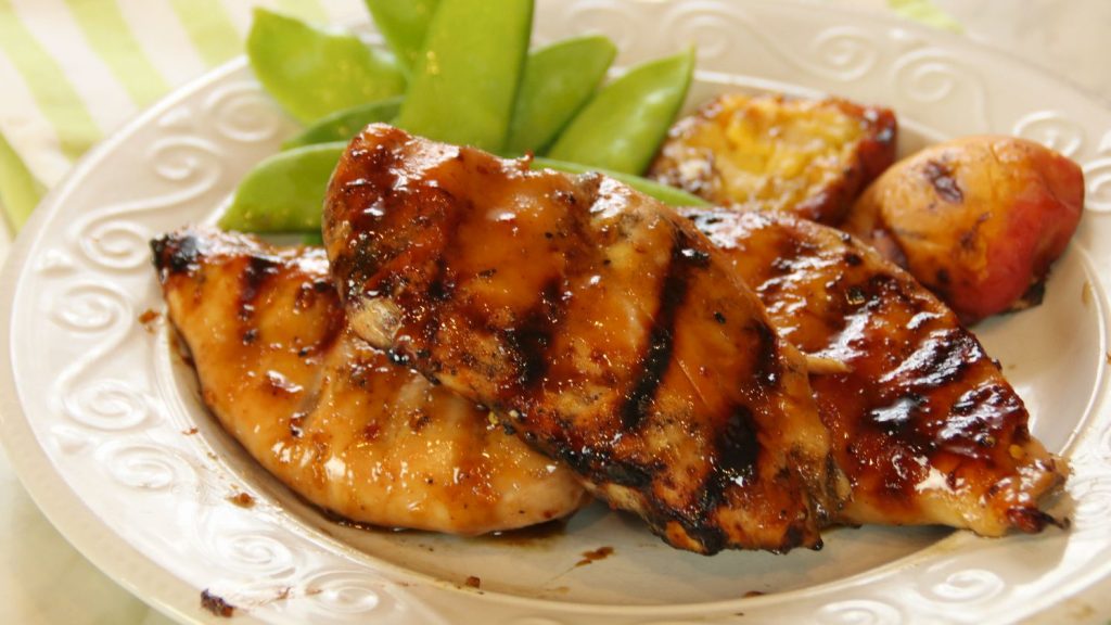 peach glazed chicken