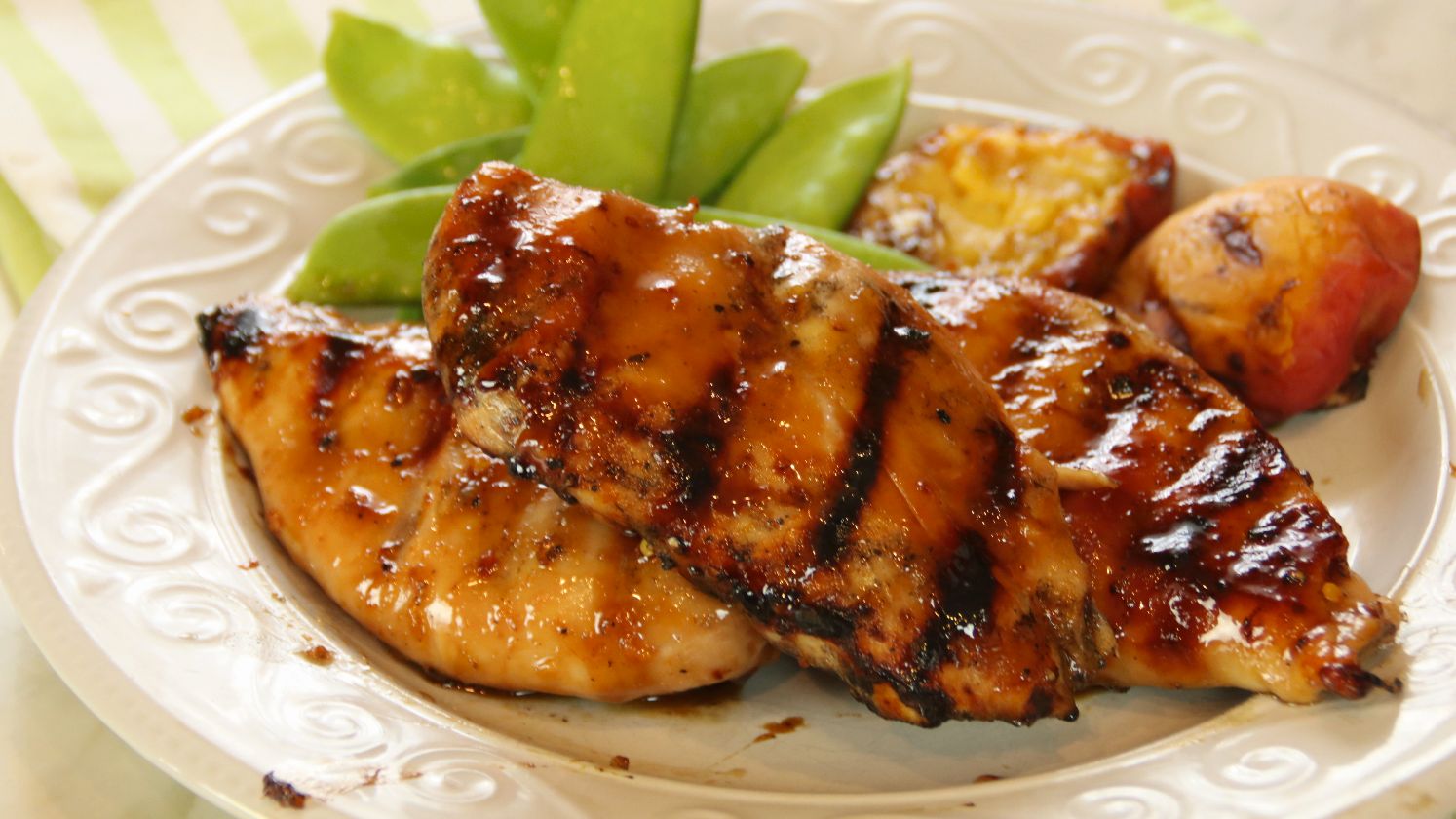 peach glazed chicken