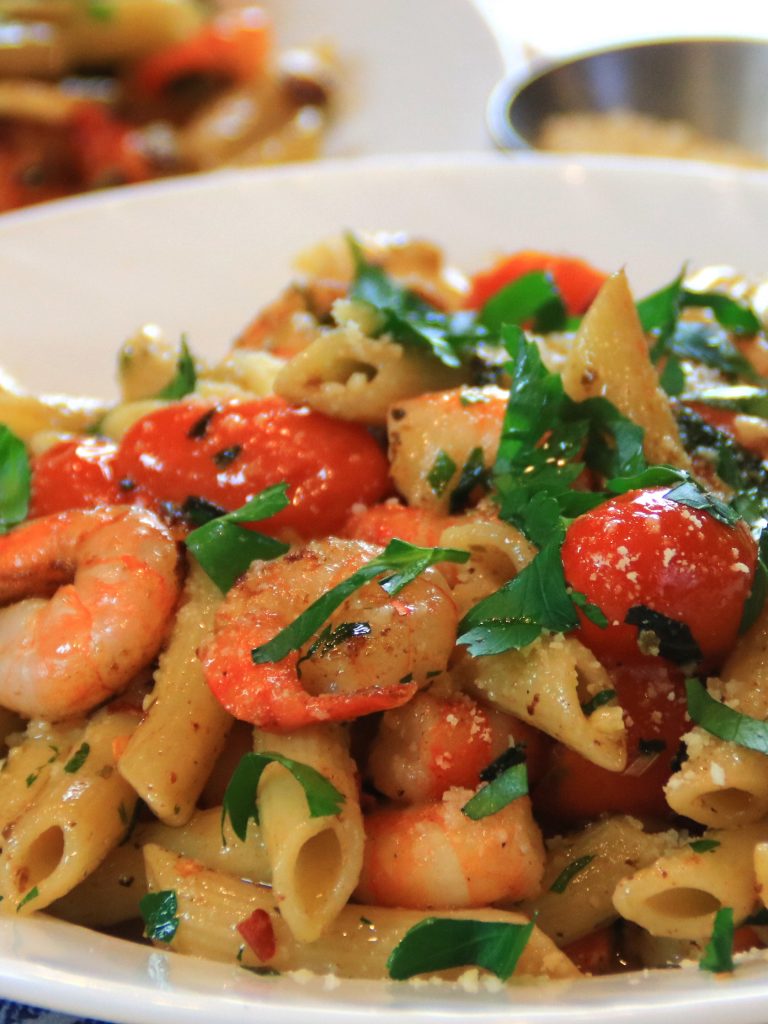 garlic shrimp pasta