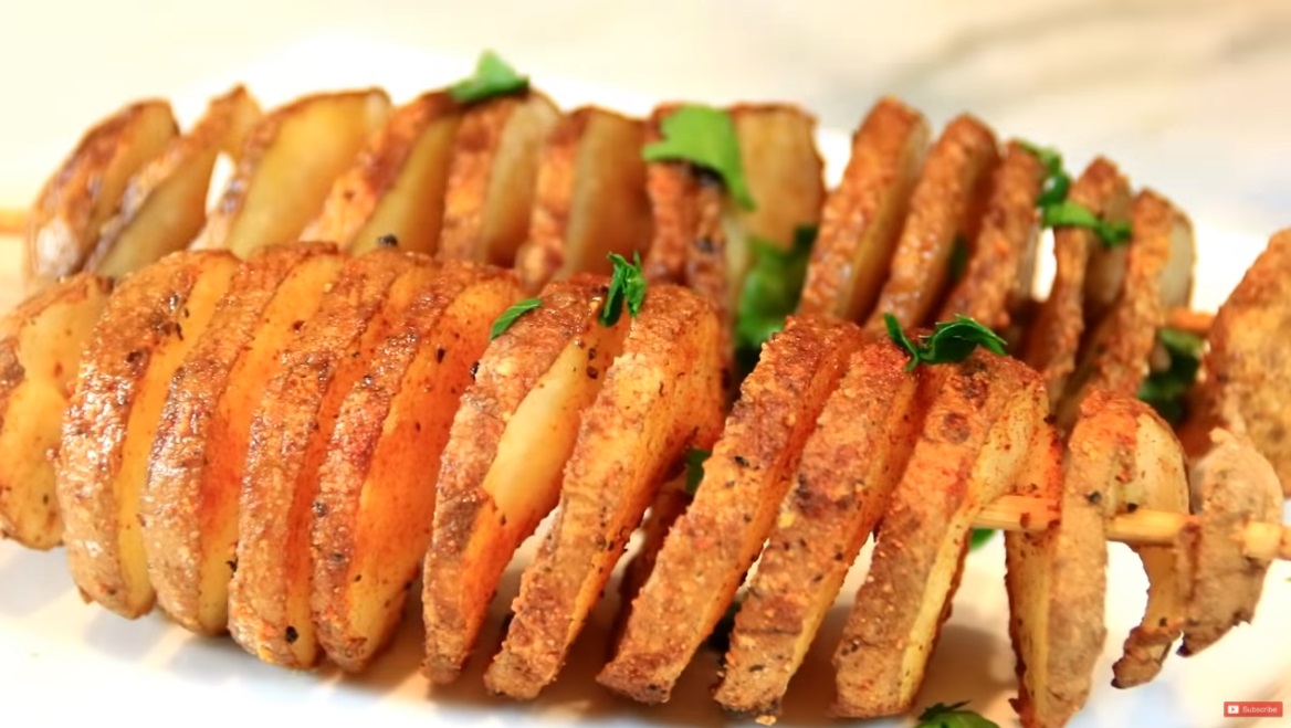 Baked Spiral Potatoes (Tornado Potatoes), Recipe