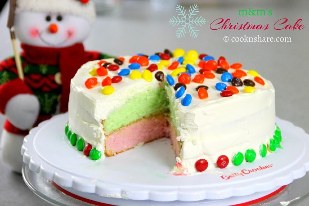 m&m cake