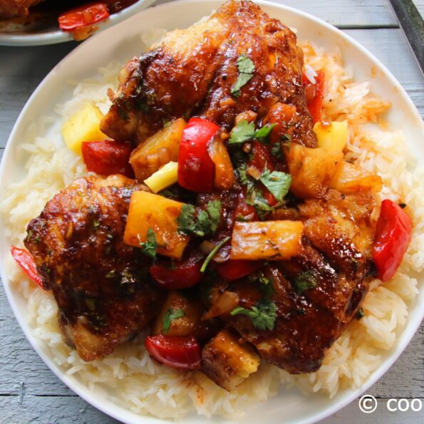 BBQ Pineapple Chicken Thighs