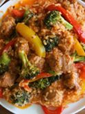 Sausage and Peppers with Broccoli