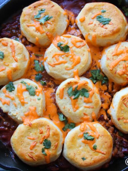 Ground Beef Bean & Biscuit Casserole Bake
