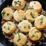 Rustic Hog Farmer’s Skillet Supper – Apple, Hash Browns & Biscuits!