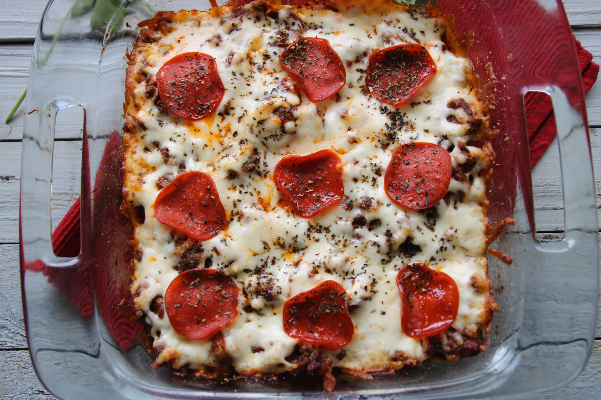 Meat Lover's Ground Beef Pizza Casserole - Cook n' Share